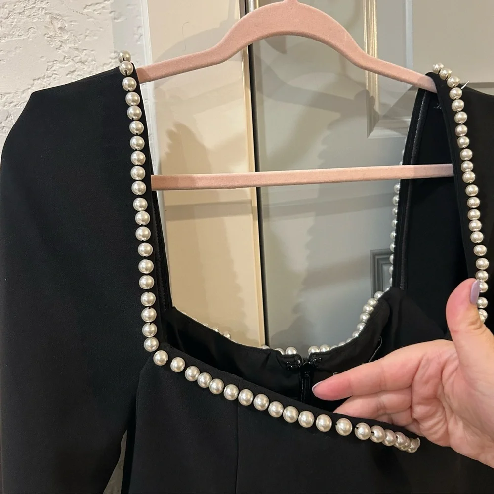 Odd Muse The Ultimate Muse Pearl Mini Dress Black - Picture 11 of 15